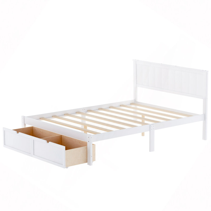 Platform Bed with Under-bed Drawers