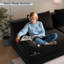 Canapé-lit en velours côtelé de 200 cm avec 2 oreillers, canapé-lit modulaire sans cadre pour salon-39279749