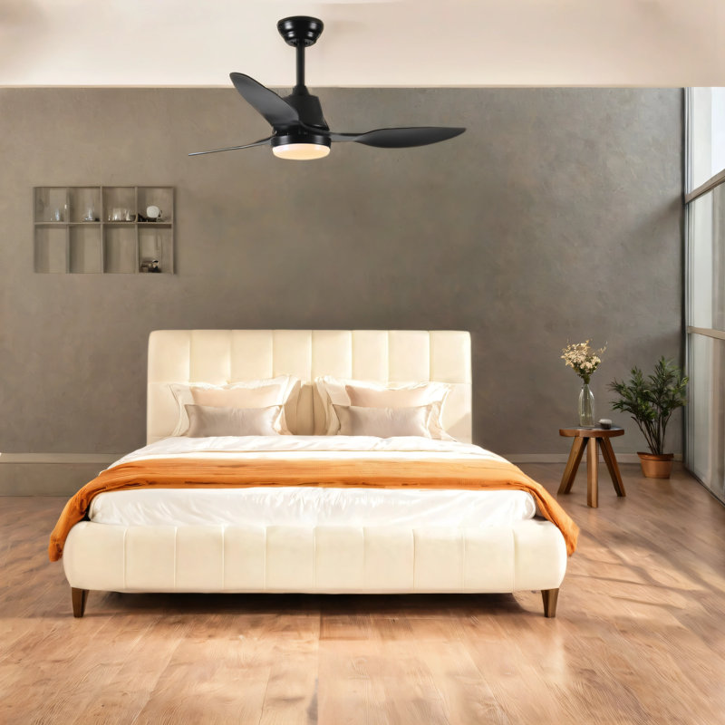 42" Smart Ceiling Fan with Lights Remote,Silent DC Motor,Voice Control via Alexa Google WIFI Phone,6-Speed,Outdoor Indoor Modern  Ceiling Fans for Living Room Bedroom Patio