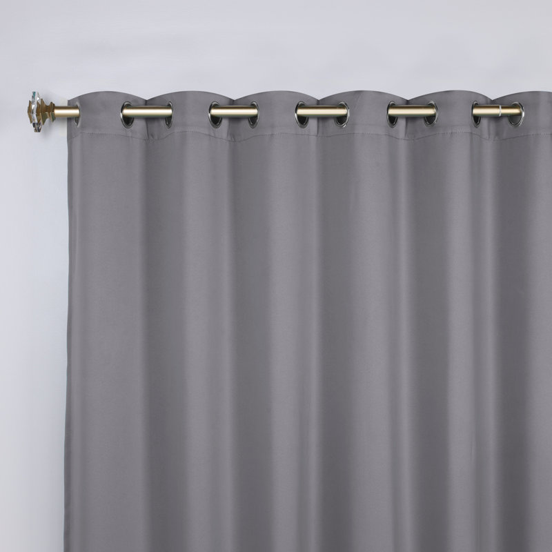Paire de rideaux obscurcissant avec œillets Millendon, Argent, L 70 po x L 63 po
