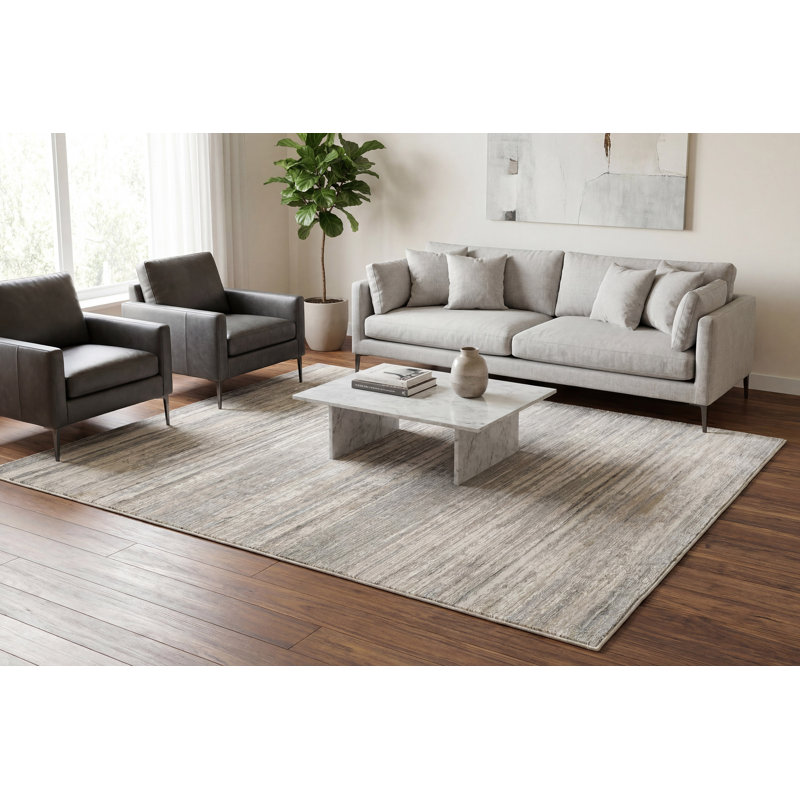 Clarissa 5.3X7 19904-890 BEIGE/GREY, Rectangle 5'2" x 7'