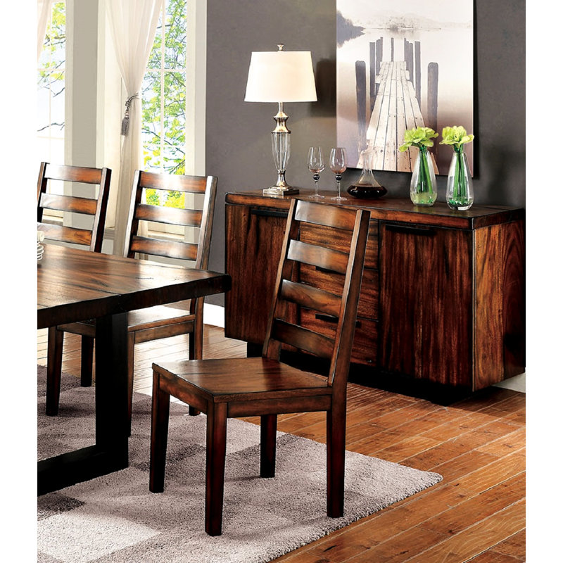 Chaises en bois massif industriel Elda