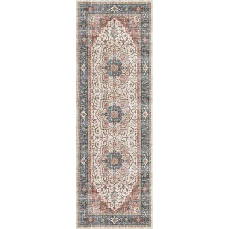 ELISE 2.6X7.6 6302-351 RED/BLUE/BEIGE, Runner 2'6" x 7'6"