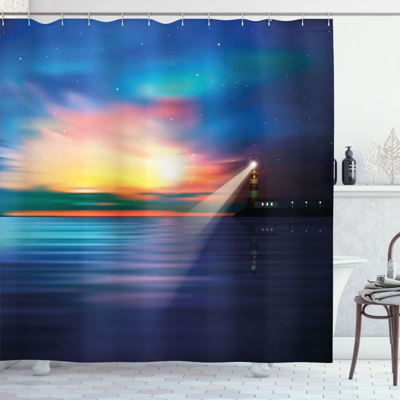 Shower Curtain with Hooks Included, 70"H x 69"W