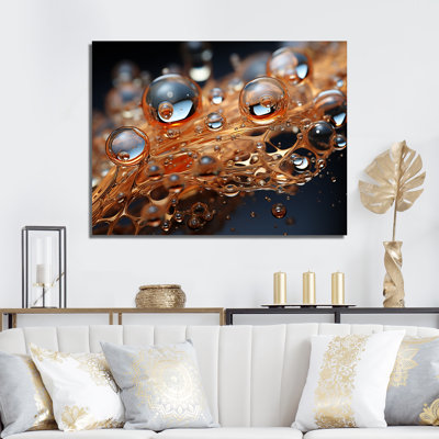 «Beating Bronze Perlages Champagen - Champagne», art mural