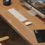 Bureau rectangulaire brun, bois massif transparent et acrylique-747172126-747172127