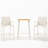 Aletza Square 2 - Person 27'' Long Outdoor Dining Set, PVC-Coated Polyester Patio Bar Set With Height Table