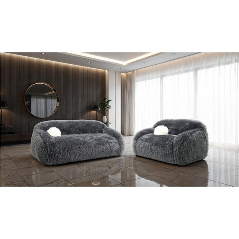 Amra 2-piece Living Room Set, Dark Grey