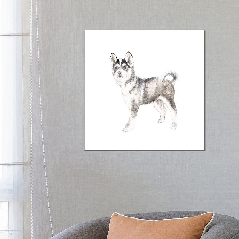 Siberian Husky by Wandering Laur - Wrapped Canvas Painting, 66.04 cm H x 66.04 cm W x 3.175 cm D