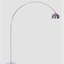 Lampe sur pied arquée en métal 85 po avec base en marbre blanc Vacius