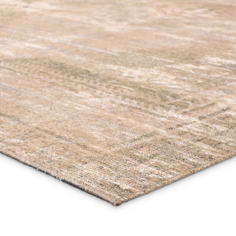 Vibe by Bungalow Rose Cadent Medallion Tan/Green Area Rug, Rectangle 8'6" x 11'9"