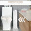 Petite armoire de salle de bain - Rangement de papier hygiénique en coin blanc avec portes