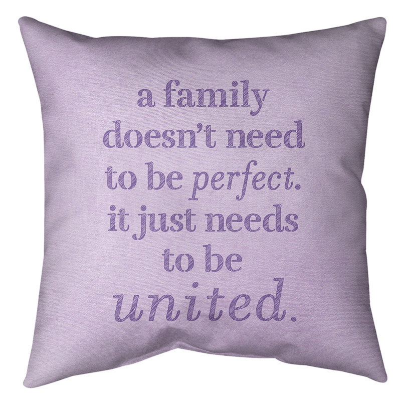 Coussin de sol Family Love, Mauve, 40 po x 40 po
