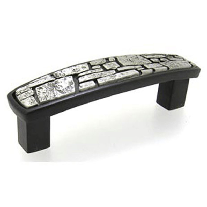 Modern Settings Arch Pull, Black / Satin Pewter