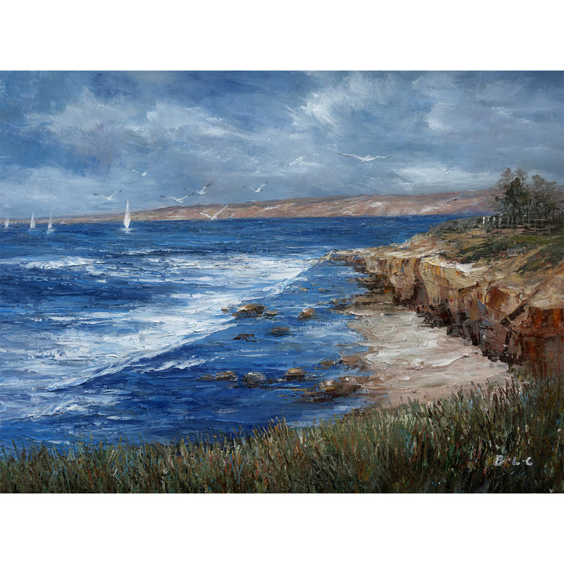 Tacoma Bay, peinture à l'huile sur toile, H 12 po x l 16 po x P 1,5 po
