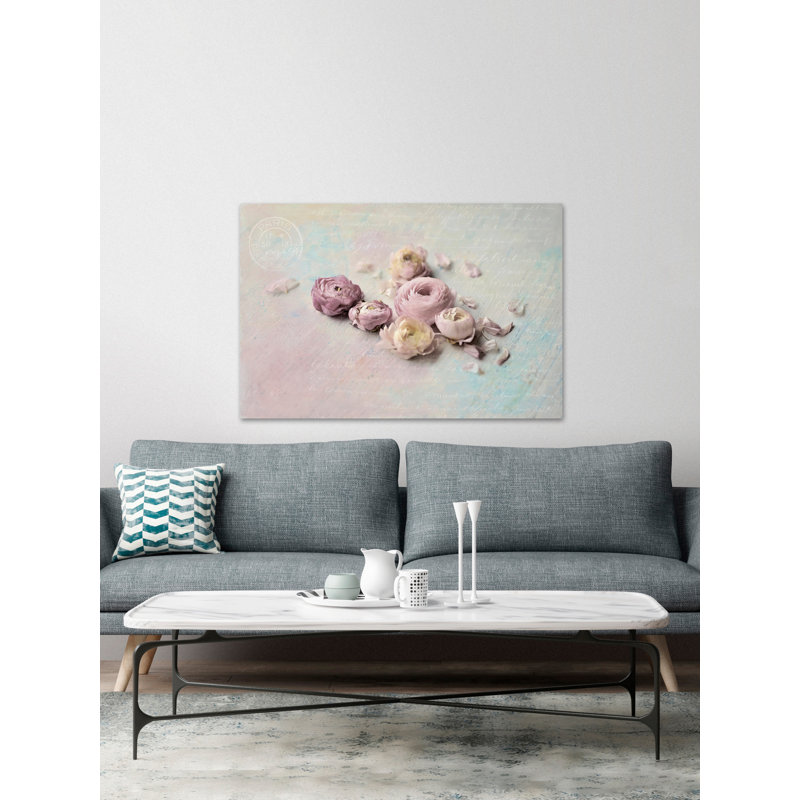 « renoncule pétales i », reproduction d’impression sur toile tendue, H 8 po x l 12 po x P 1,5 po