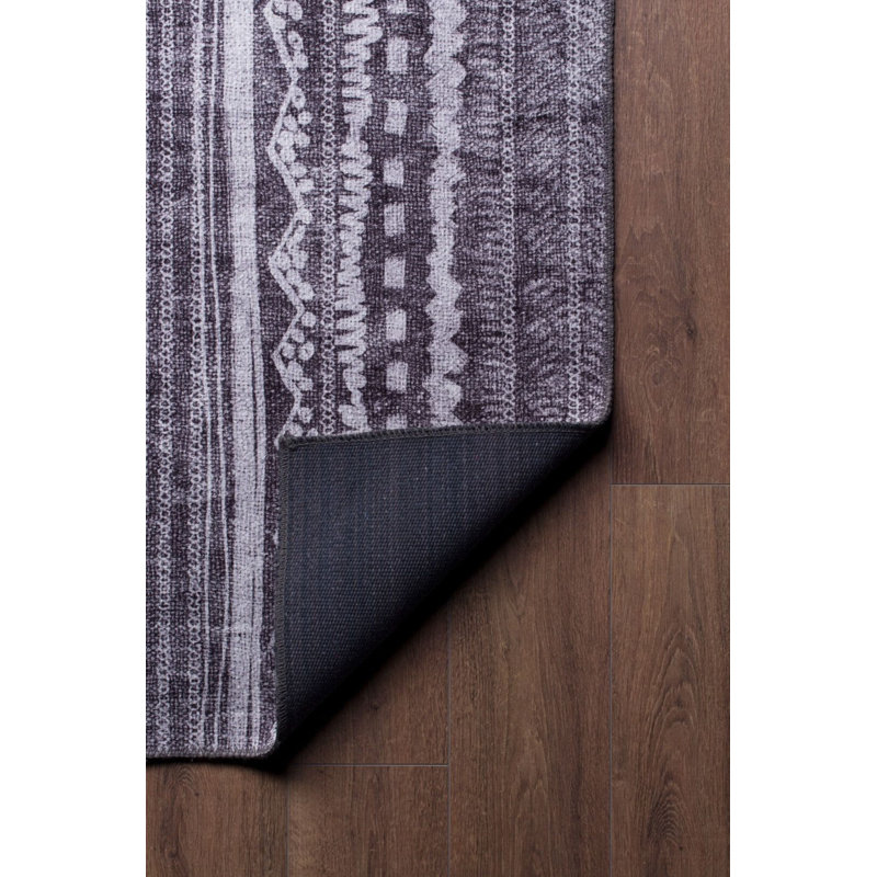 Tapis décoratif gris anthracite, Rectangle 7 pi 7 po x 10 pi 10 po