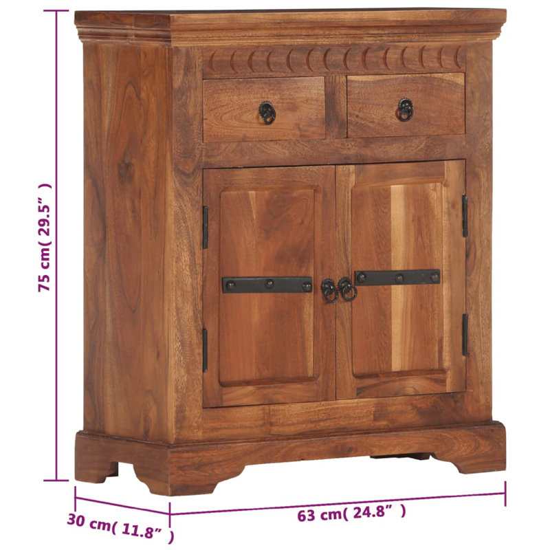 Sideboard Buffet Storage Side Cabinet for Living Room Solid Wood Acacia