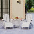 Ensemble de 5 chaises Adirondack Hdpe pliables avec table et repose-pieds