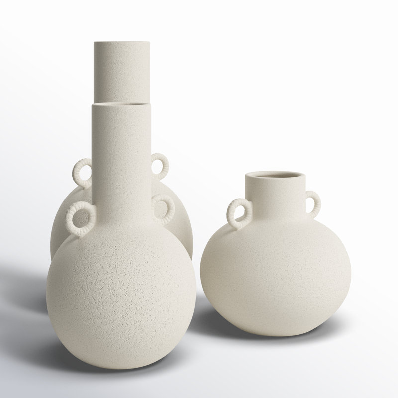 Iyanna Ceramic / Porcelain Table Vase, White