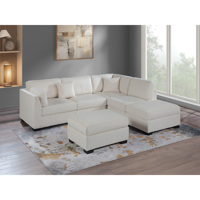 Ensemble de canapé modulaire Contemporary, Beige
