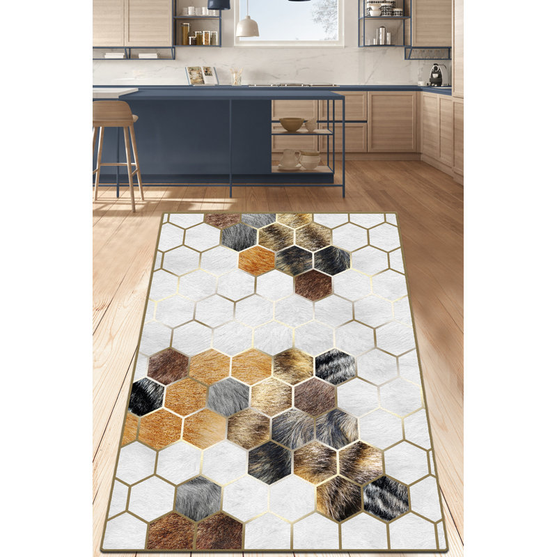 Antibacterial Hall Carpet, 100% Polyester, 47.2 x 59.1 inches | 10 mm Pile Height, 700 g/m² | Non-Slip Underside, Machine Washable | Perfect for Entryways & Living Rooms, Durable & Stylish Design