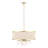 23.6" 6-Light Rope Drum Chandelier with Capiz Shell Accents