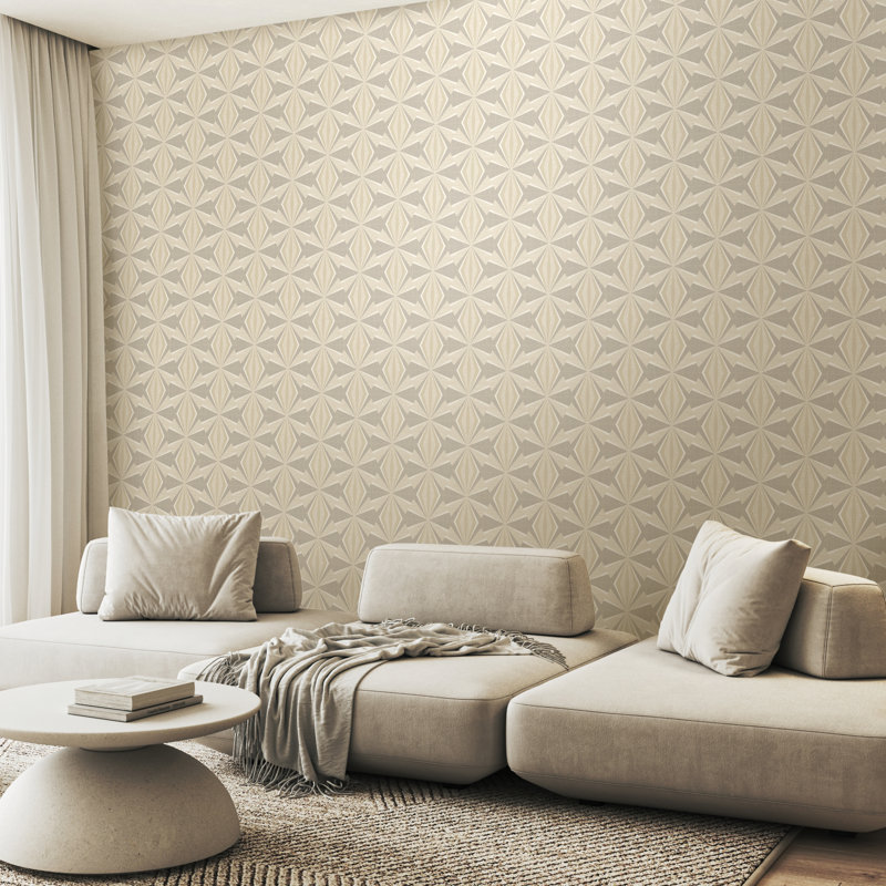 10m x 50cm Matte Wallpaper Roll, Warm Grey