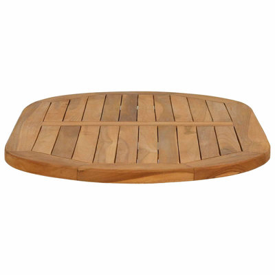 Table Top Natural Solid Teak Wood Modern Surface Dining Tabletop Home