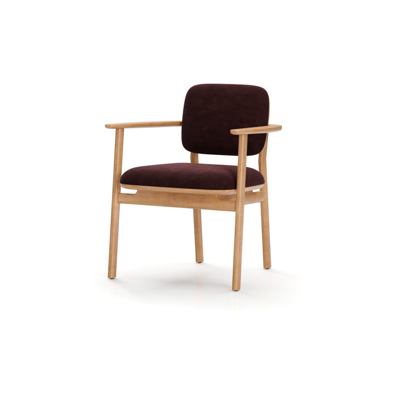 Marea Armchair, Sunhill Amethyst SH-31, Natural Oak