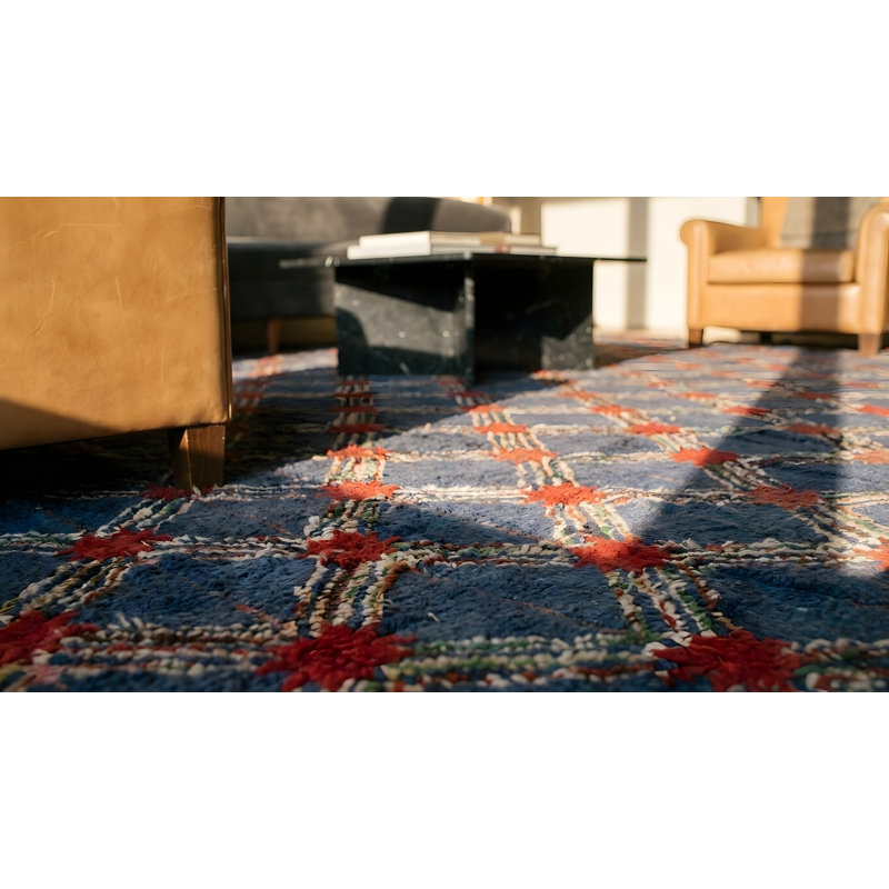 Handmade Wool Geometric and Trellis Area Rug
