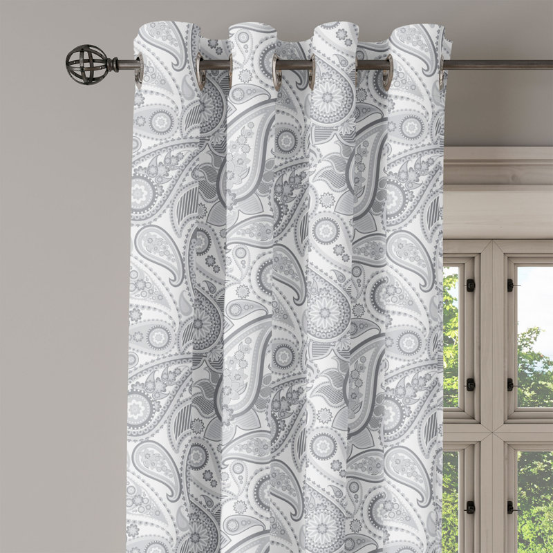 Sateen Semi Sheer Curtains / Drapes Single Panel