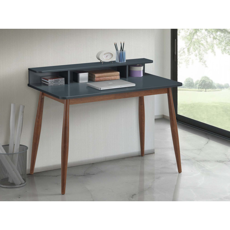Bureau d'écriture Mid-Century, Bleu/brun