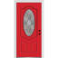 Petite porte d'entrée ovale de luxe en fibre de verre pré-suspendue 2 panneaux Grace Grace-2033027624-2033027627