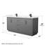 Icon 72" Double Bathroom Vanity Set-266102328-266102332-266102331