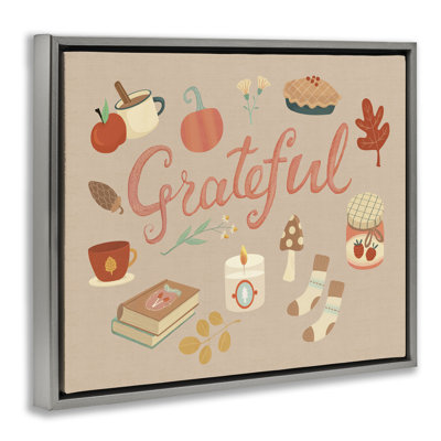  Art mural sur toile Grateful Cozy Fall Essentials par Laura Watson