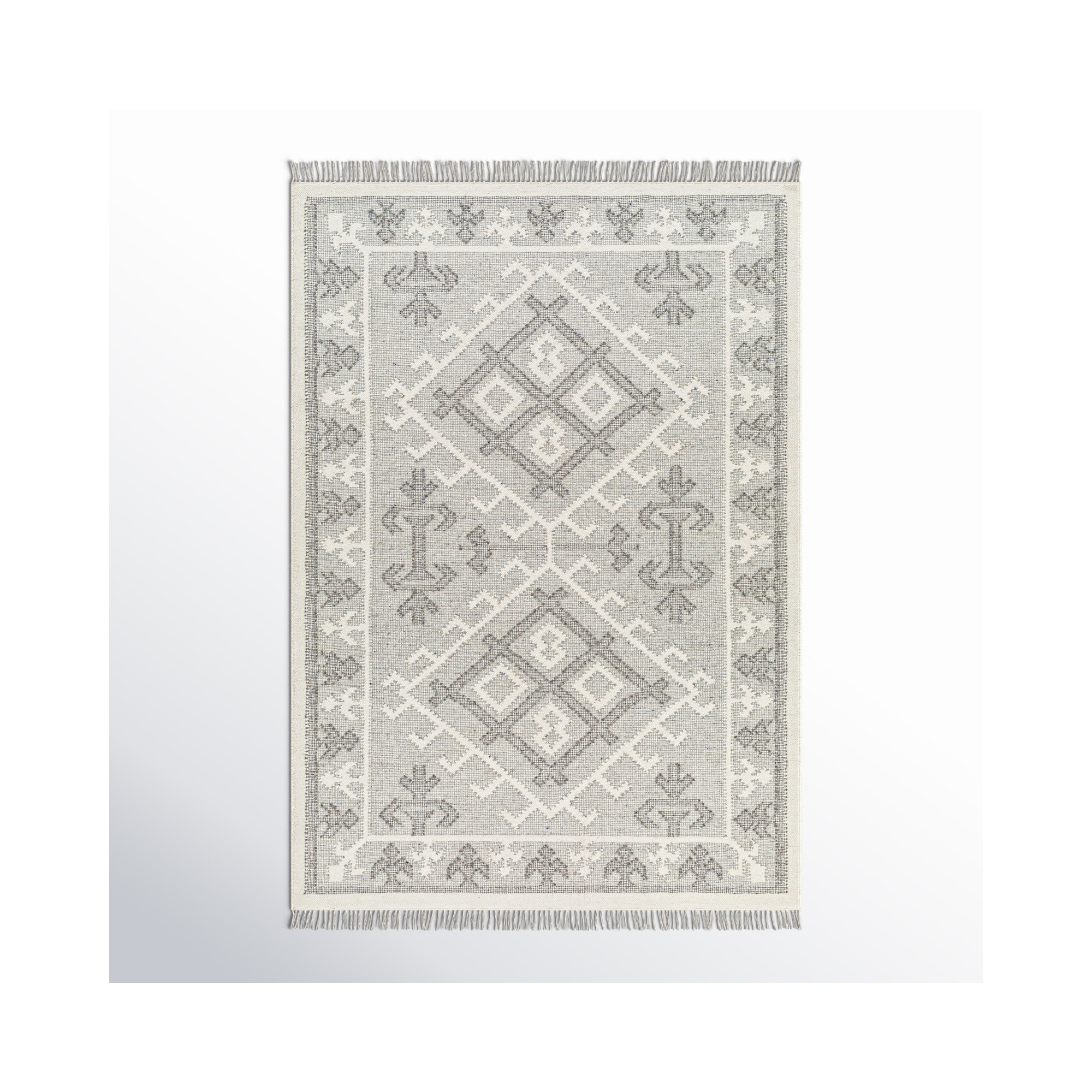 Saber Handmade Wool Rug, Rectangle 6' x 9'