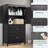 Bathroom Storage Cabinet With Two Doors, 2 Drawers And Adjustable Shelf-1953685687