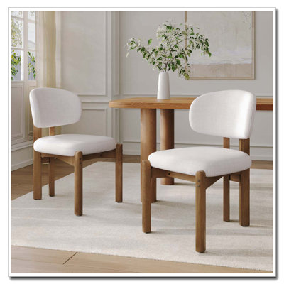 Chaises de salle à manger rembourrées Mid-Century