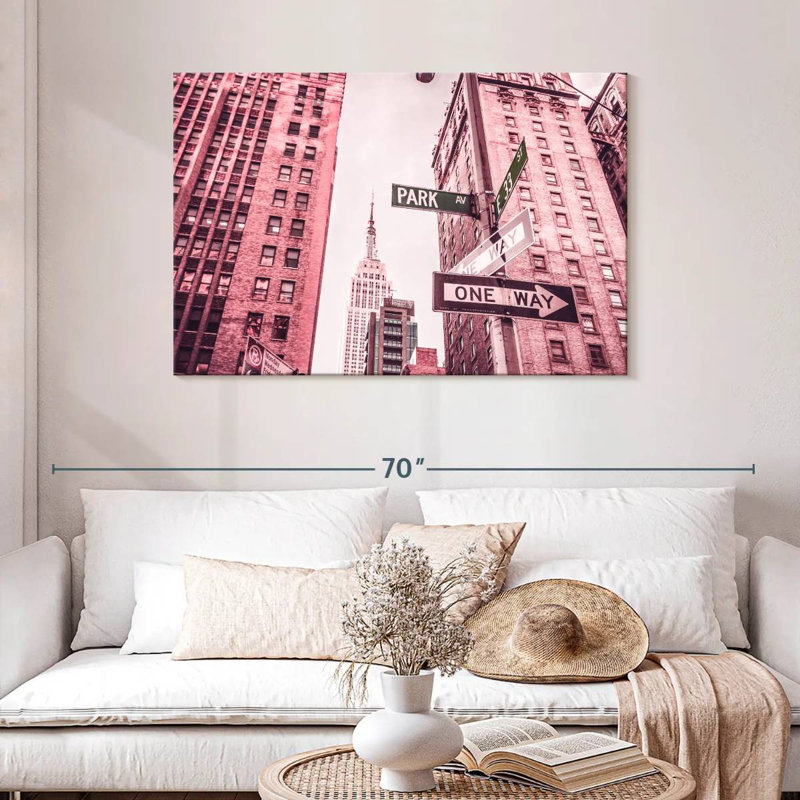 " Midtown Manhattan Street " by Pink Sherbet Photography, 30" H x 45" W x 1.25"' D