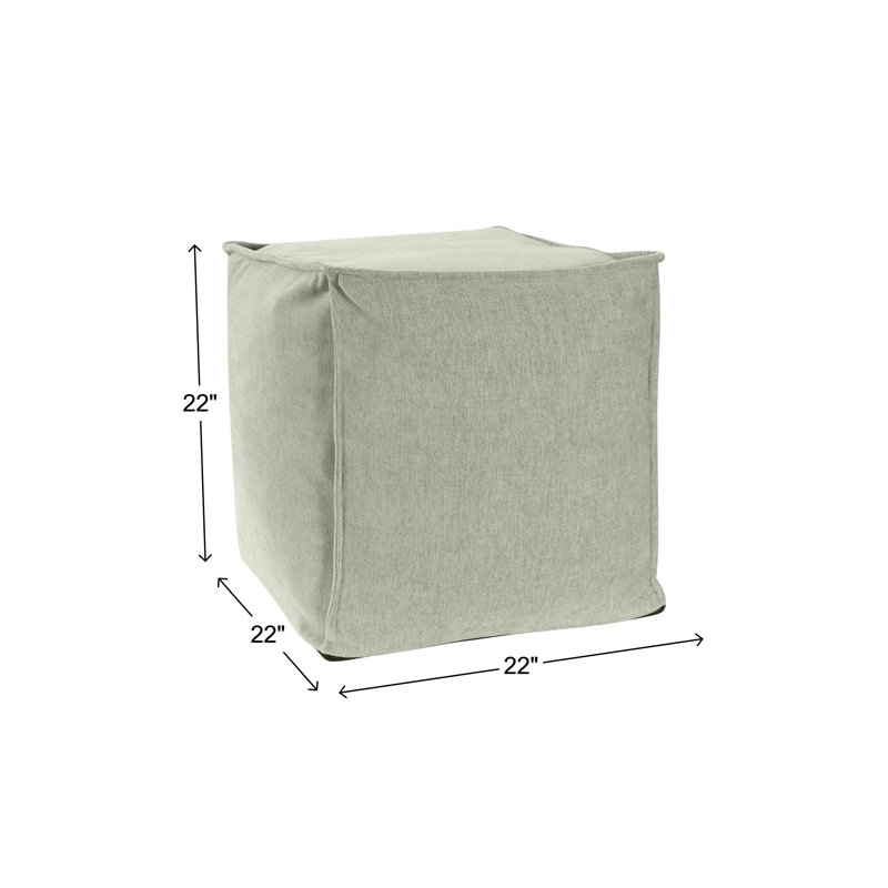 Komodo Sage Square Pouf, Sage Green