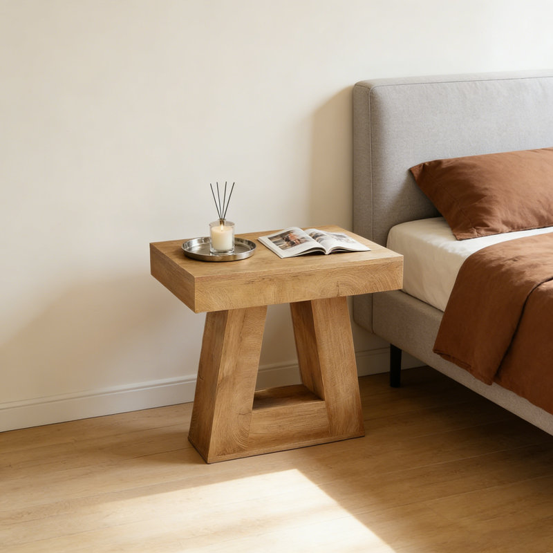 Table d'appoint rectangulaire en bois 