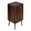 Table d'appoint, bout, table d'appoint, petit, rangement, lampe, stratifié noyer, moderne