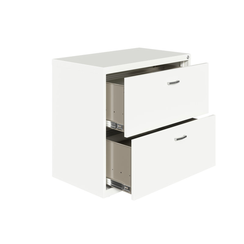 30'' Wide 2 -Drawer Steel File Cabinet, White