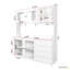 Grande armoire huche de cuisine l 63 po, armoire de rangement autoportante avec 4 portes, 4 tiroirs et tablette à micro-ondes-1236127026