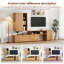 Unfinished TV Stand for TVs up to 85" with Fireplace Included