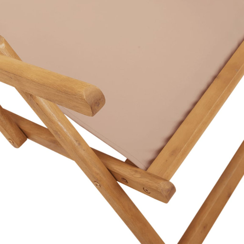 6-2 Polyester/Polyester Blend Camping / Beach Folding Chair Folding Chair Set, Taupe