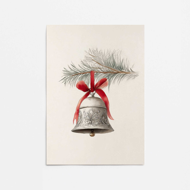 «Silver Bell Noel», reproduction d'art, 24 po x 36 po, Sans cadre