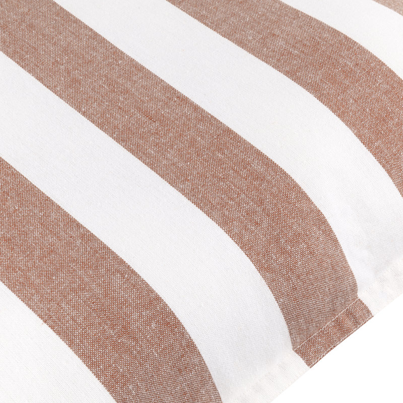 Paniagua Indoor / Outdoor Striped Square Cushion, Brown, Polyester