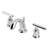 Kingston Brass Manhattan Two-Handle 3-Hole Deck Mount Widespread Bathroom Faucet with Retail Pop-Up Drain-98054929